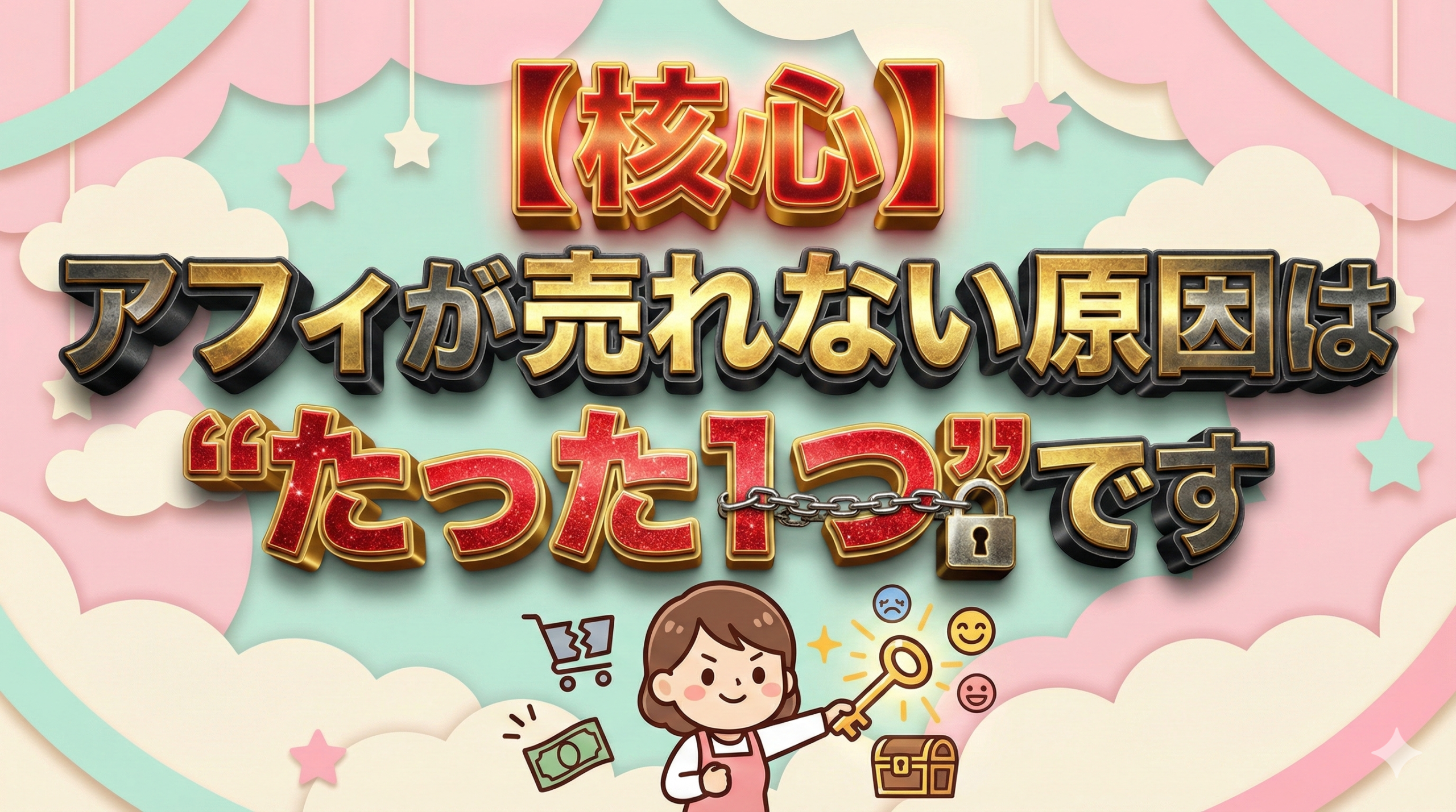 【核心】アフィが売れない原因は”たった１つ”です
